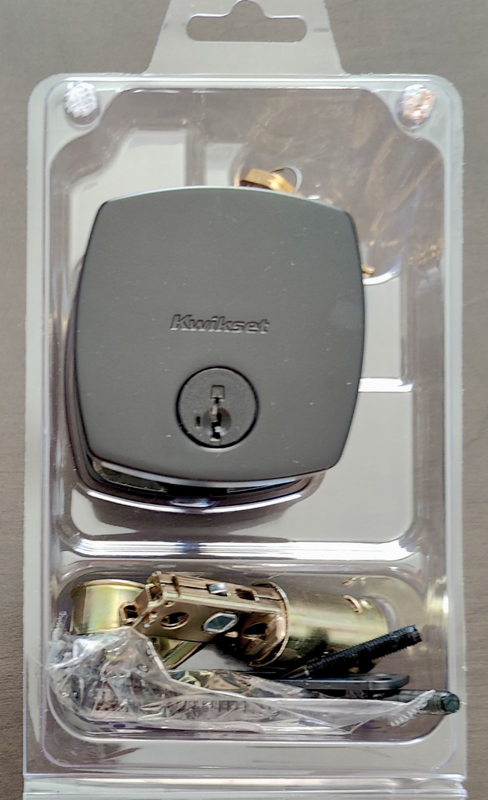Kwikset Midtown Modern Exterior Keyed Front Entry Deadbolt Lock Matte Black NEW gallery