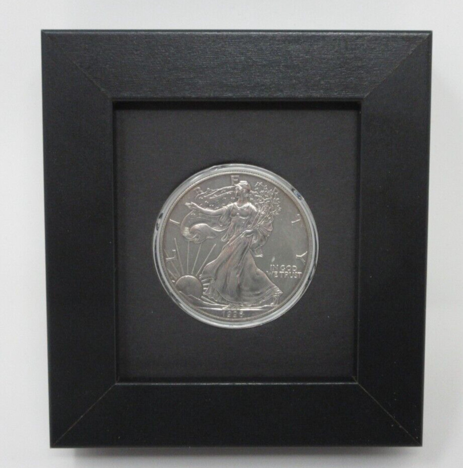 AMERICAN EAGLE SILVER COIN (NOT INCLUDED) SMALL DISPLAY FRAME gallery