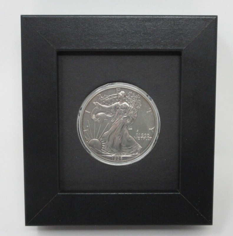 AMERICAN EAGLE SILVER COIN (NOT INCLUDED) SMALL DISPLAY FRAME gallery
