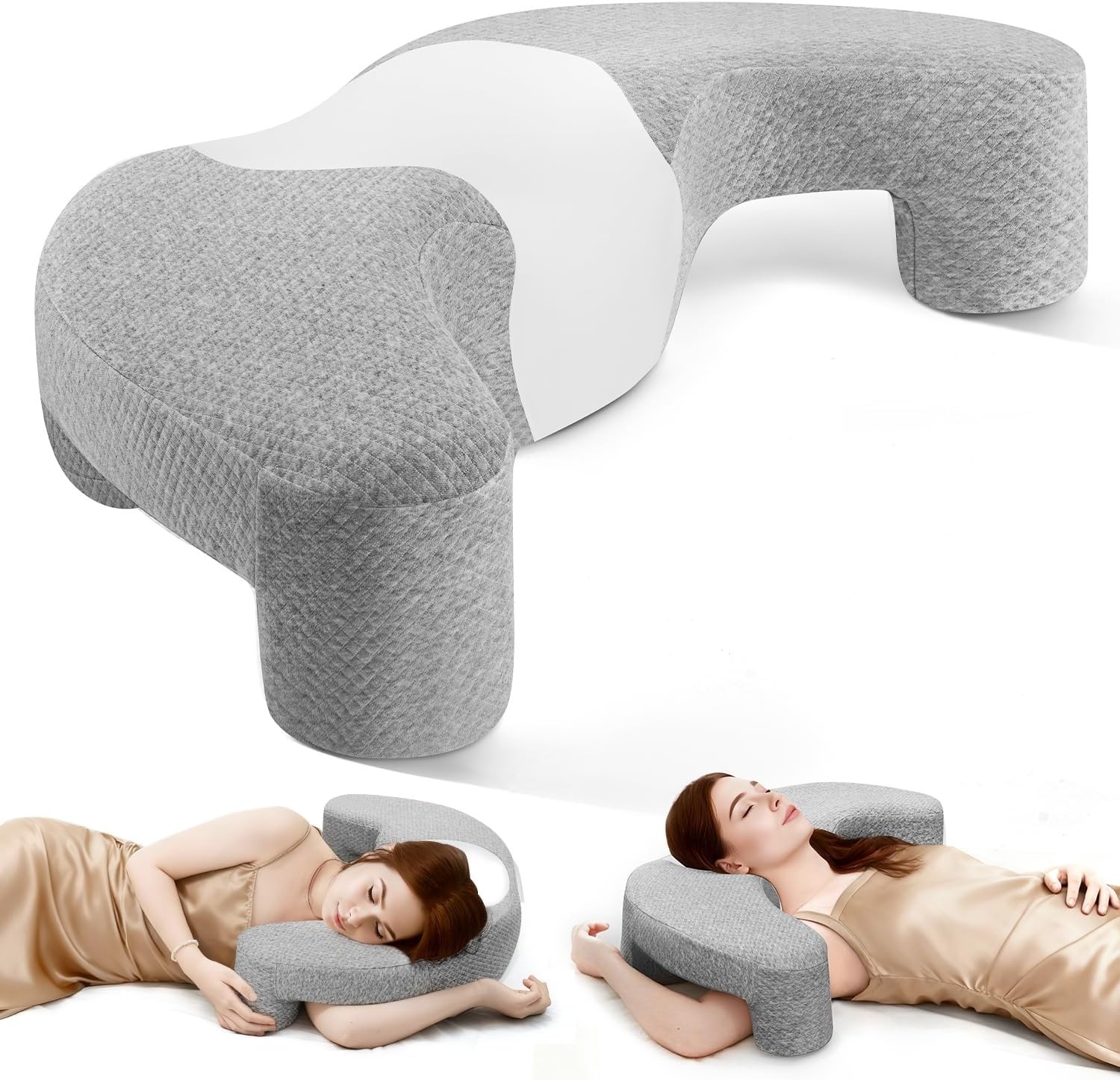 Side Sleeper Pillow with Arm Hole, Upgraded Shoulder Relief System for Neck Pain gallery
