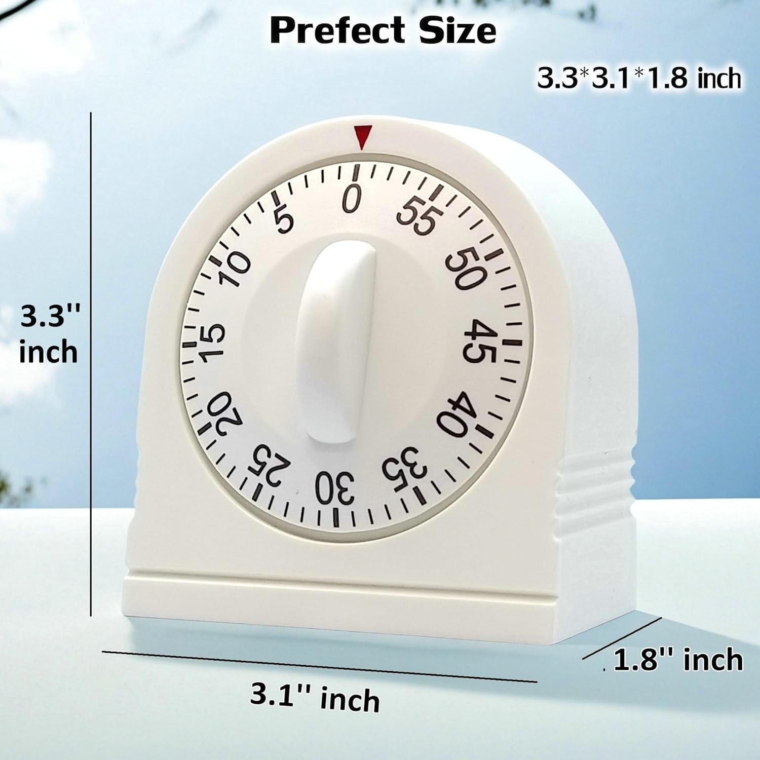 60 Minute Wind Up Timer, Visual Mechanical Timer with Loud Alarm, Manual Countdo gallery