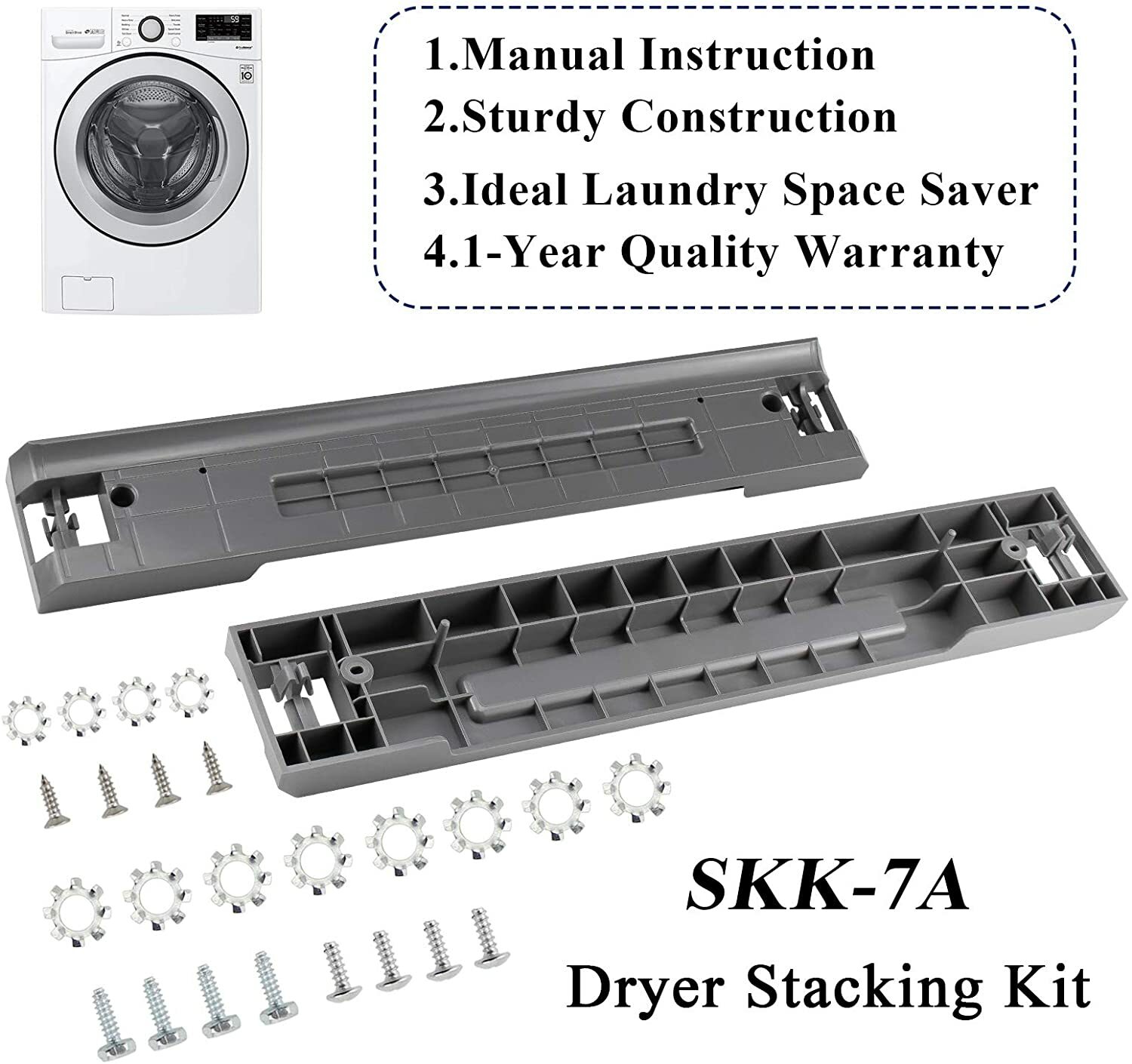 SKK-7A Stacking Kit for Samsung wide Front Load Laundry Washer and Dryers 27Inch gallery