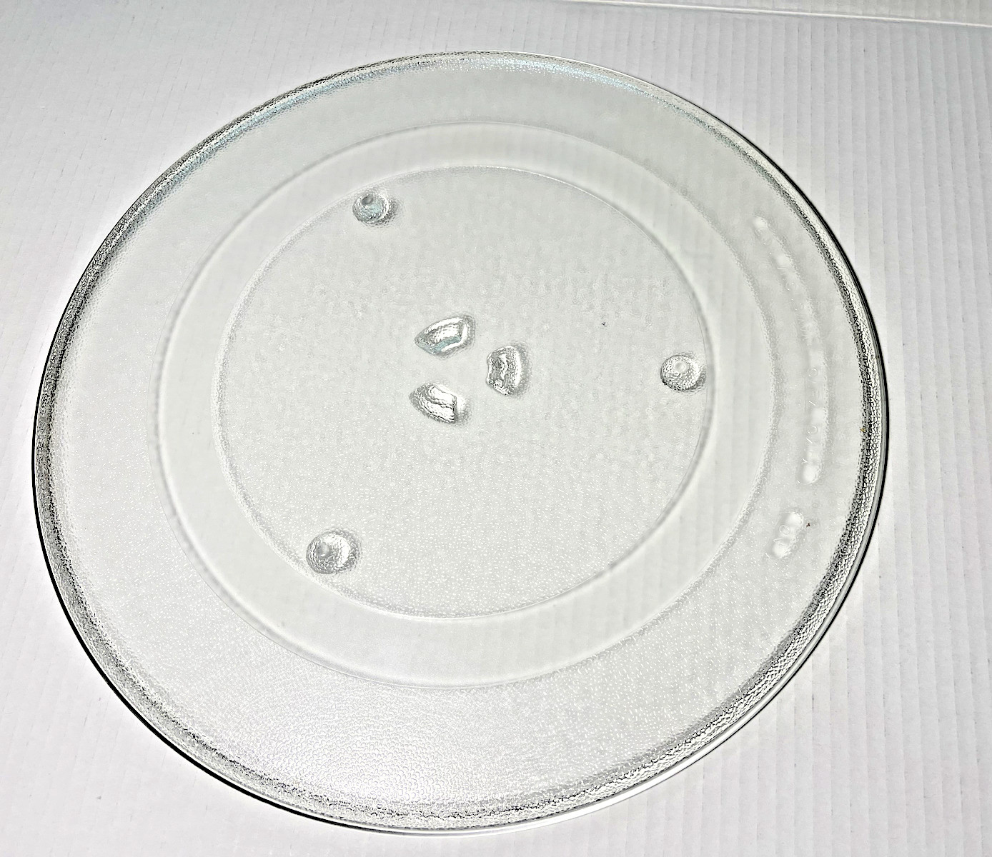 14 1/8" Microwave Glass Turntable Plate With Roller Ring - Unbranded gallery
