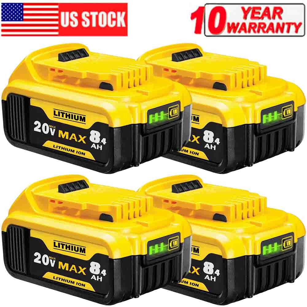4Pack 8.0AH DCB205-2 Lithium Ion Battery For DeWalt 20V 20 Volt Max XR DCB206-2 gallery