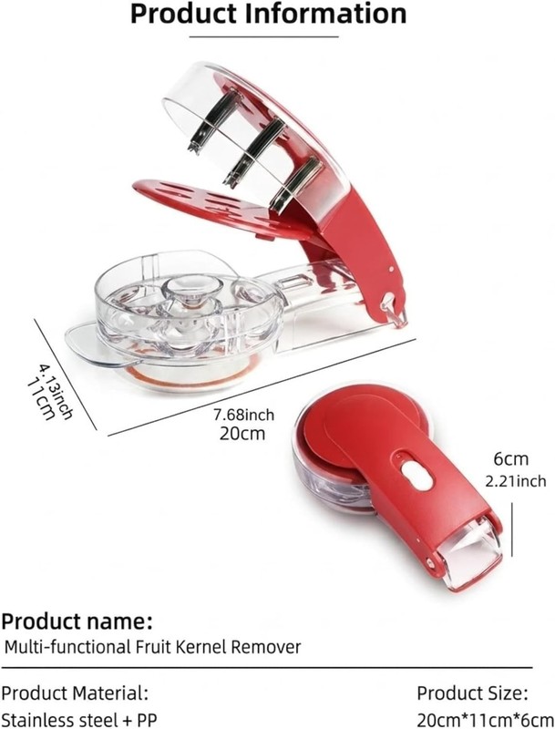 Cherry Pitter Tool 6 Cherry Pit Remover Stainless Steel Olive Pitter Red gallery