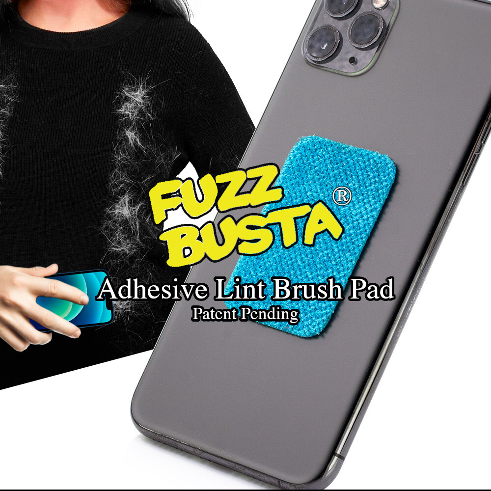 Fuzz Busta Adhesive Lint Brush Pad/Roller - Blue/Small (4cm x 6cm) - 3 Pack gallery