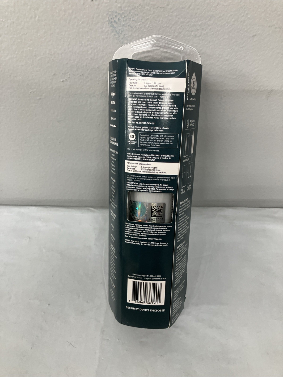 Whirlpool EveryDrop 1 Refrigerator White Water Filter - EDR1RXD1 gallery