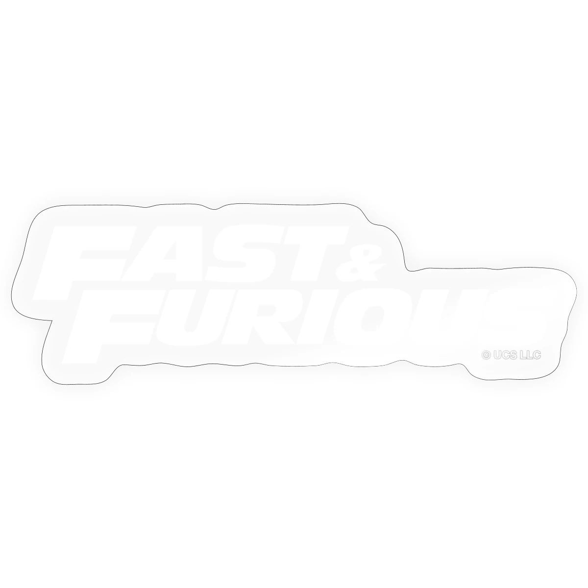 Fast And Furious Classic White Logo Sticker, max. 4 x 4", 4 x 4", transparent gallery