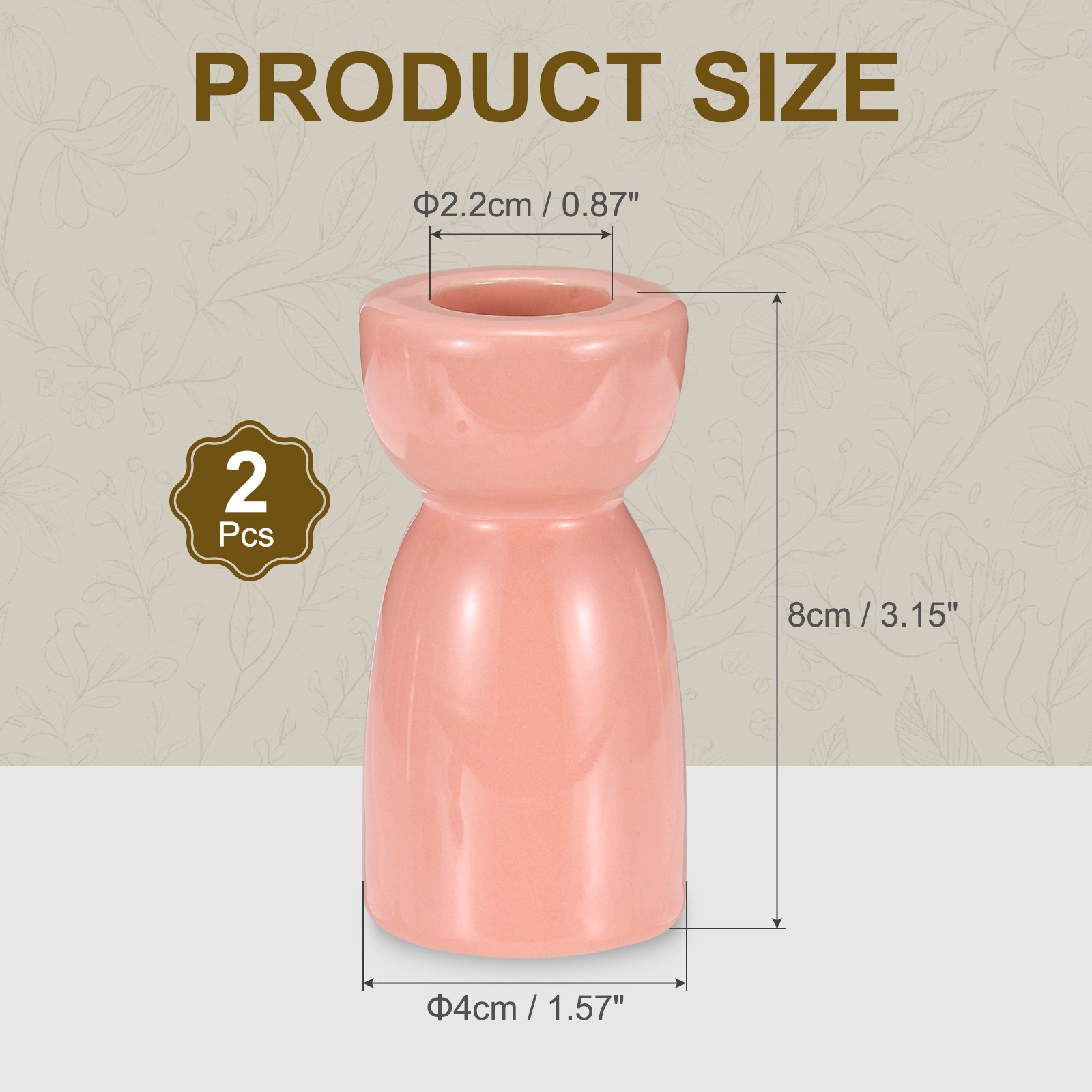 2 Pack Candlestick Holder Bright Pink Candle Holder gallery