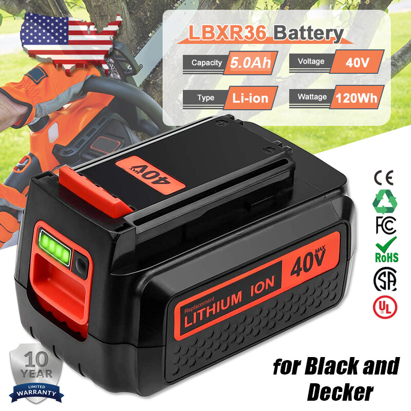 2PACK 5.0Ah for Black and Decker 40V 40 Volt Max Lithium Battery LBX2040 LBXR36 gallery