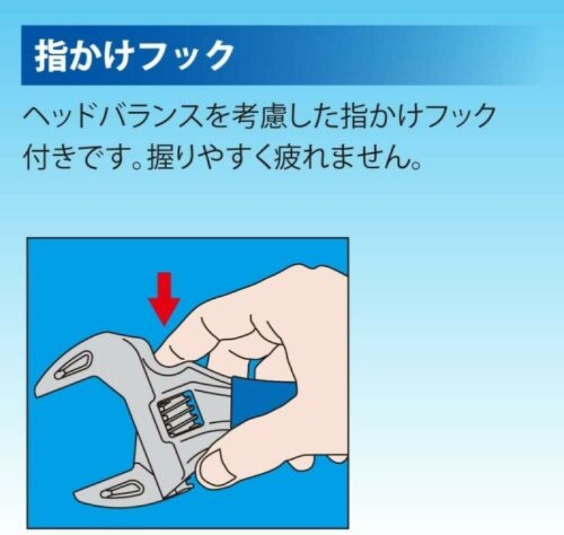TOP HY-49S Short Wide Adjustable Wrench Thin & Light Body for Tight Spaces JAPAN gallery
