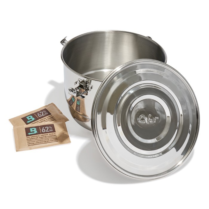 CVault 8-LITER Humidity Control Airtight Metal Container + Humidipack 1-Pnd gallery