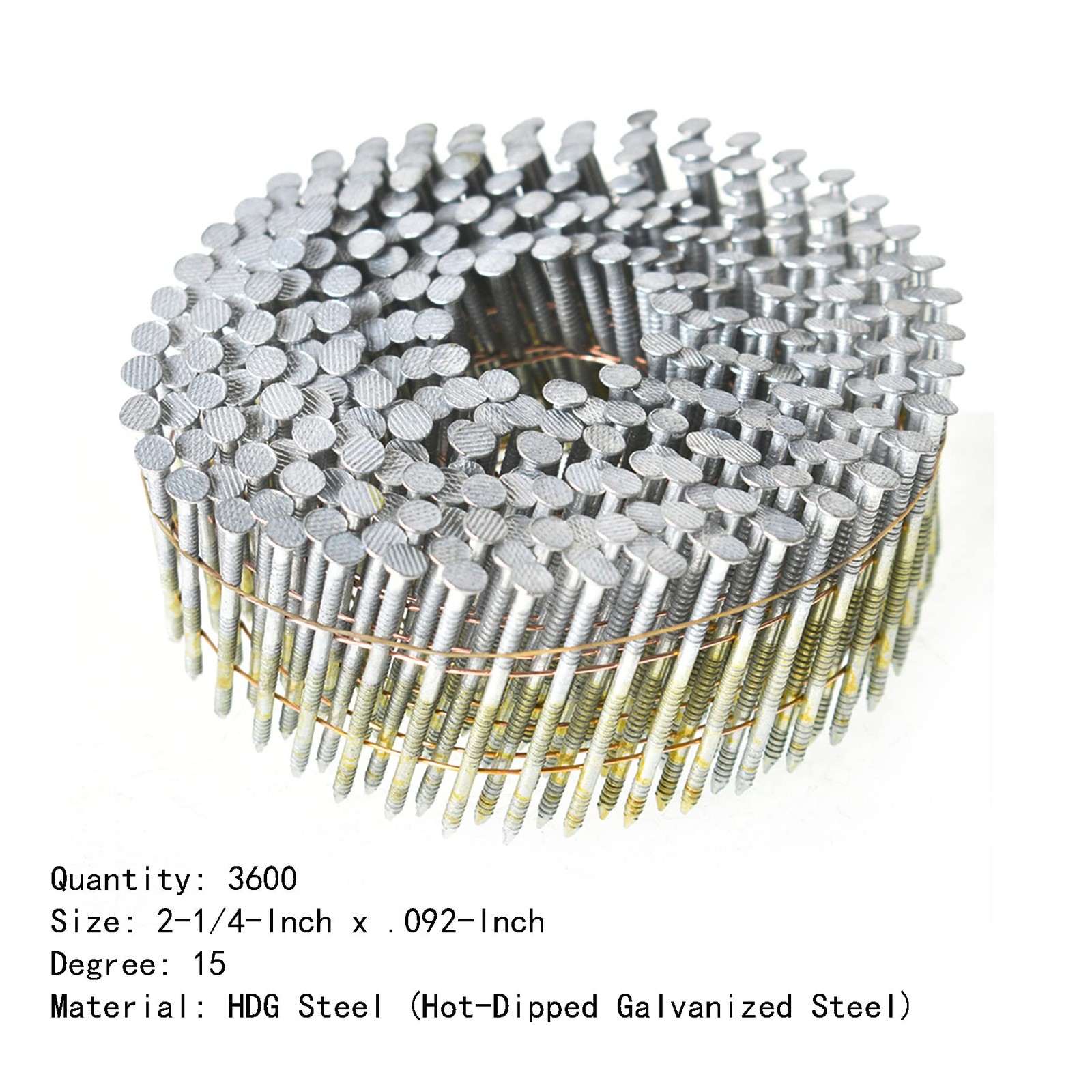 marddpair 21/4Inch x .092Inch Siding Nails 15Degree Collated Wire Coil Full R... gallery