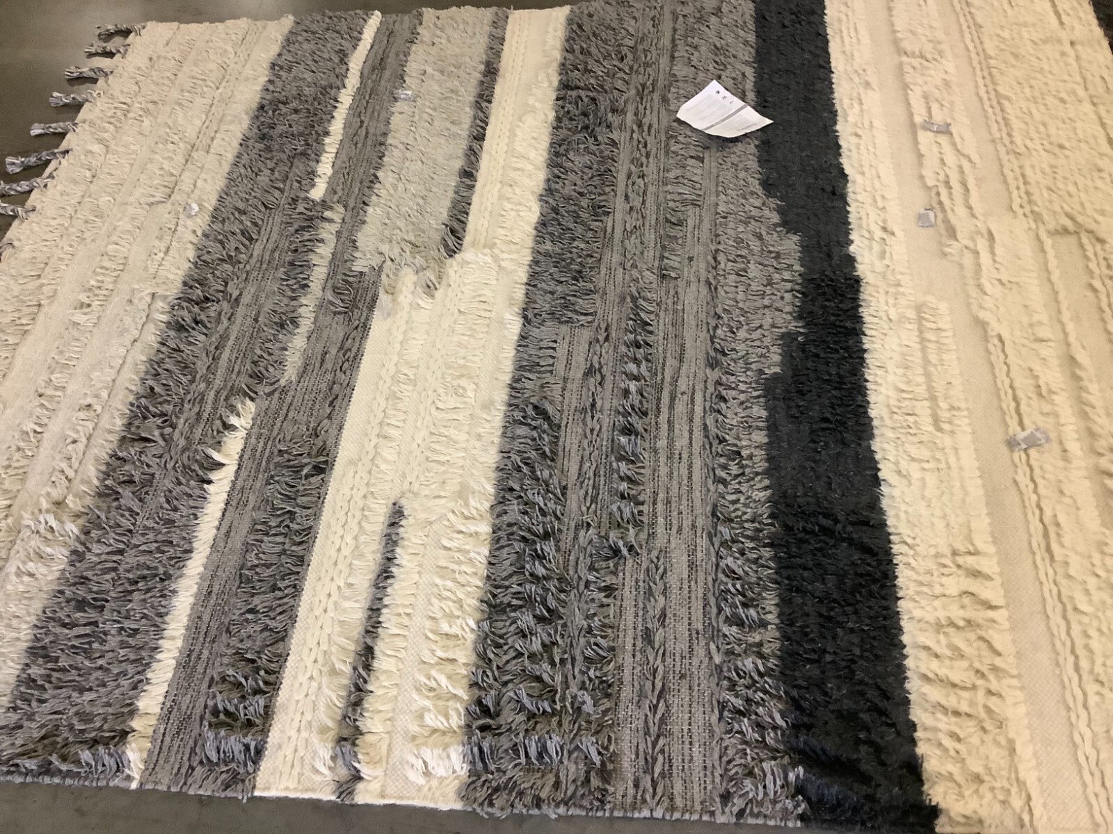 IVORY / GREY 6'-0" x 9'-0" Back Stain Rug, Reduced Price 1172669320 KNY955A-6 gallery