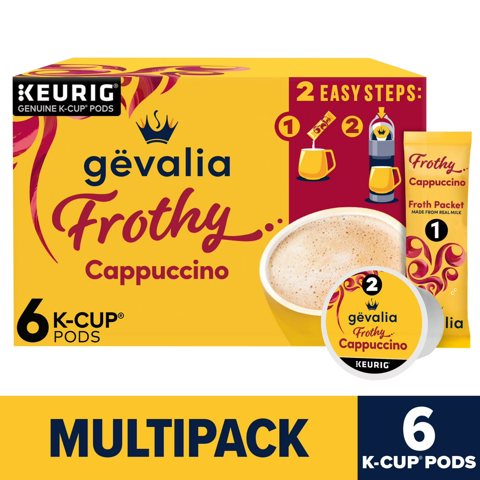 Gevalia Frothy 2 Step Artificially flavored Cappuccino espresso Style K‐Cup gallery