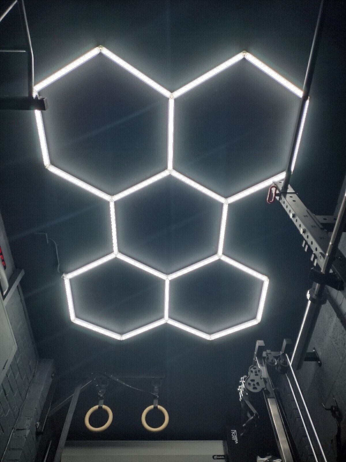 Car Detailing LED Shop Light Honeycomb Hexagon for Workshop Garage Warehouse Gym gallery