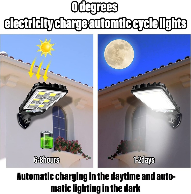 3PCS Outdoor Solar Wall Light LED Motion Sensor Bright Flood Street Lamp 3 Modes gallery