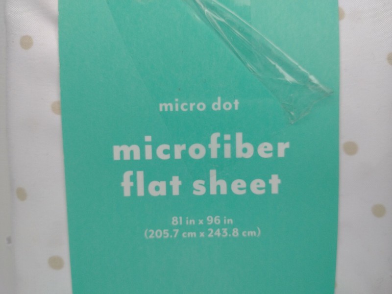 Pillowfort Microfiber Full Flat Sheet 81" x 96" Micro Dot Pattern New gallery
