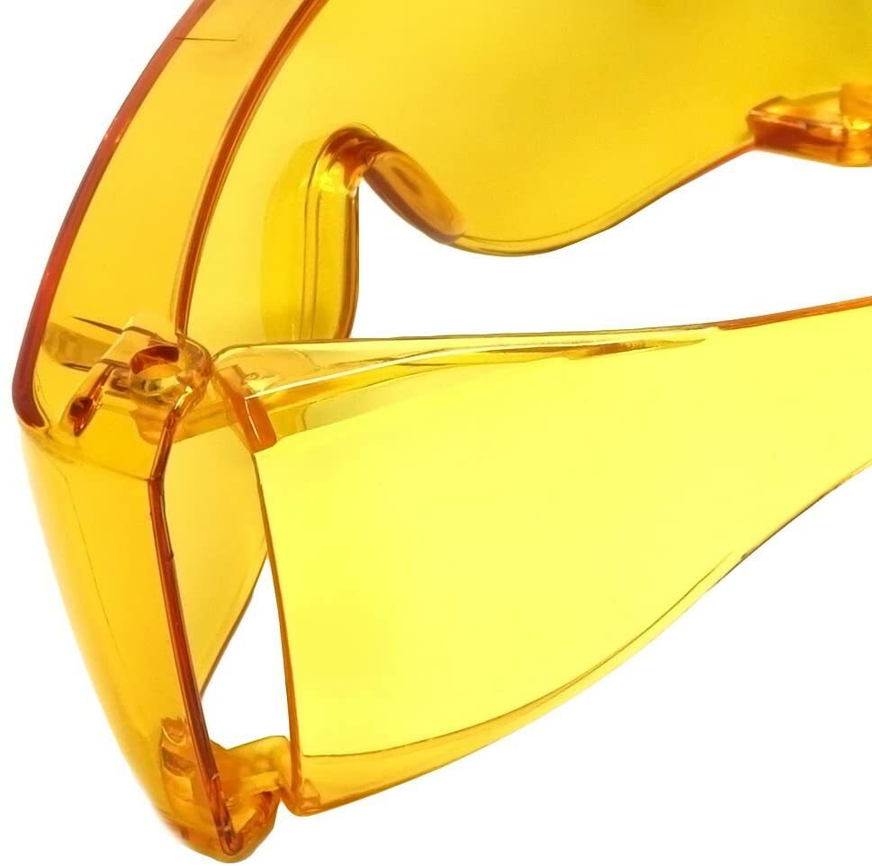 Calabria 3000 Large Square Over Safety Glasses UV Protection in Yellow gallery