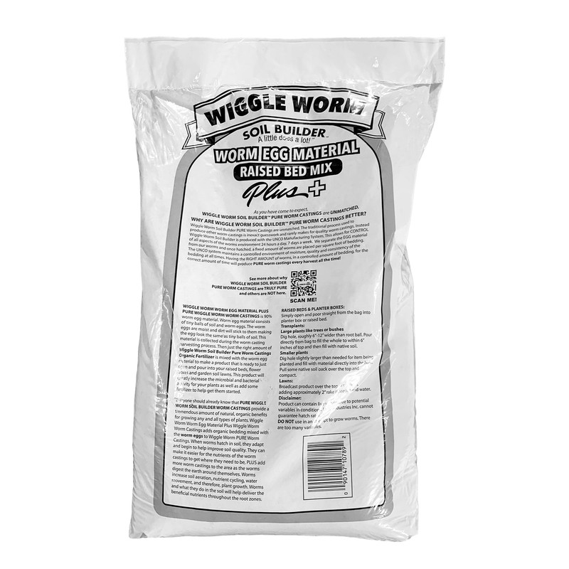 WIGGLE WORM Soil Builder Worm Egg Material Raised Bed Mix, 40 Pound Bag gallery