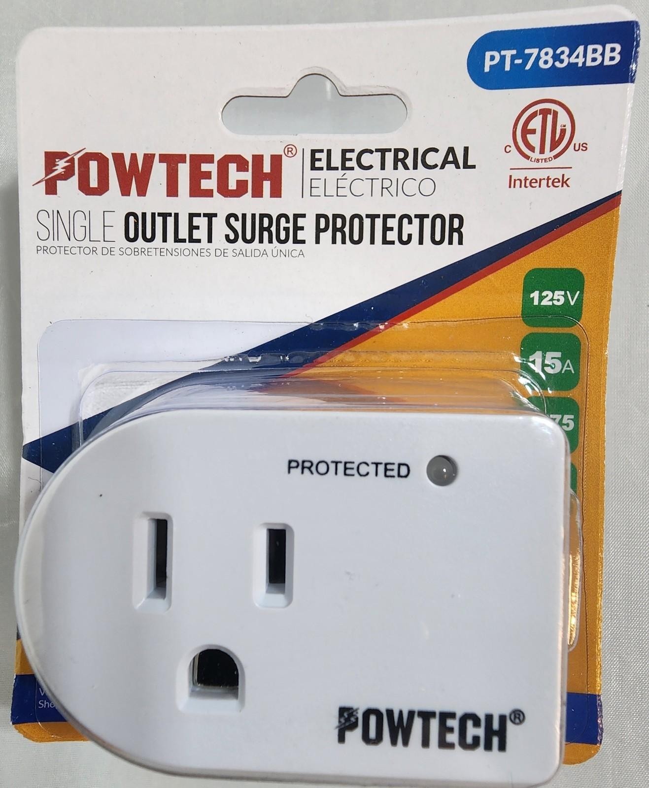 4-Pack Powtech Surge Protector Outlet Wall Plug Single Outlet Voltage Protection gallery