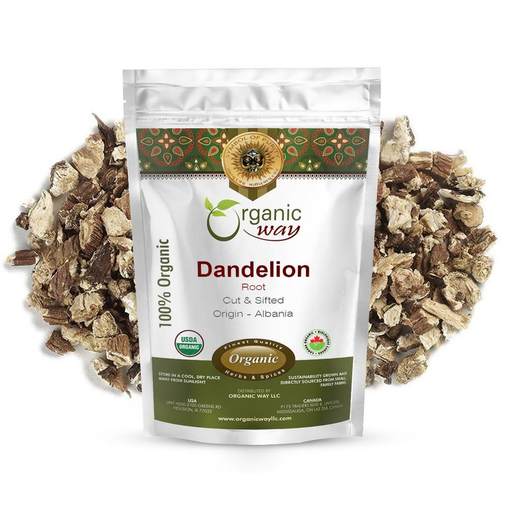 Organic Way Dandelion Root Cut & Sifted - Herbal Tea | Kosher & USDA Certified gallery