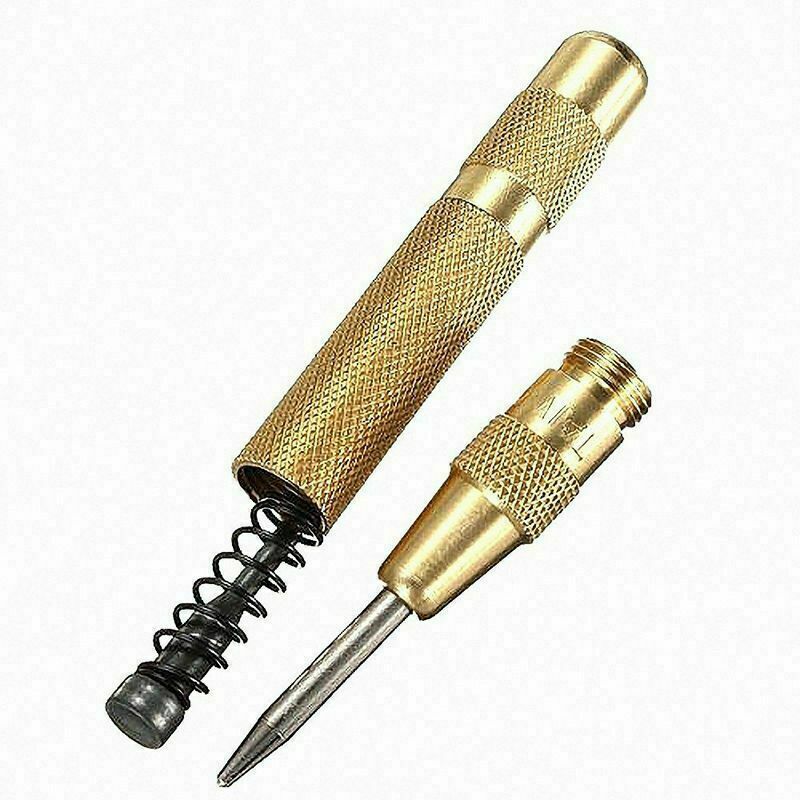 2 Super Strong Automatic Centre Punch Adjustable Spring Loaded Metal Drill TooL gallery