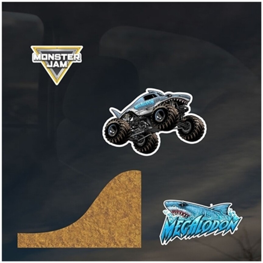 Monster Jam Megalodon Decal Pack ( 9 HIGH QUALITY DECALS) OFFICIALLY LICENSED gallery