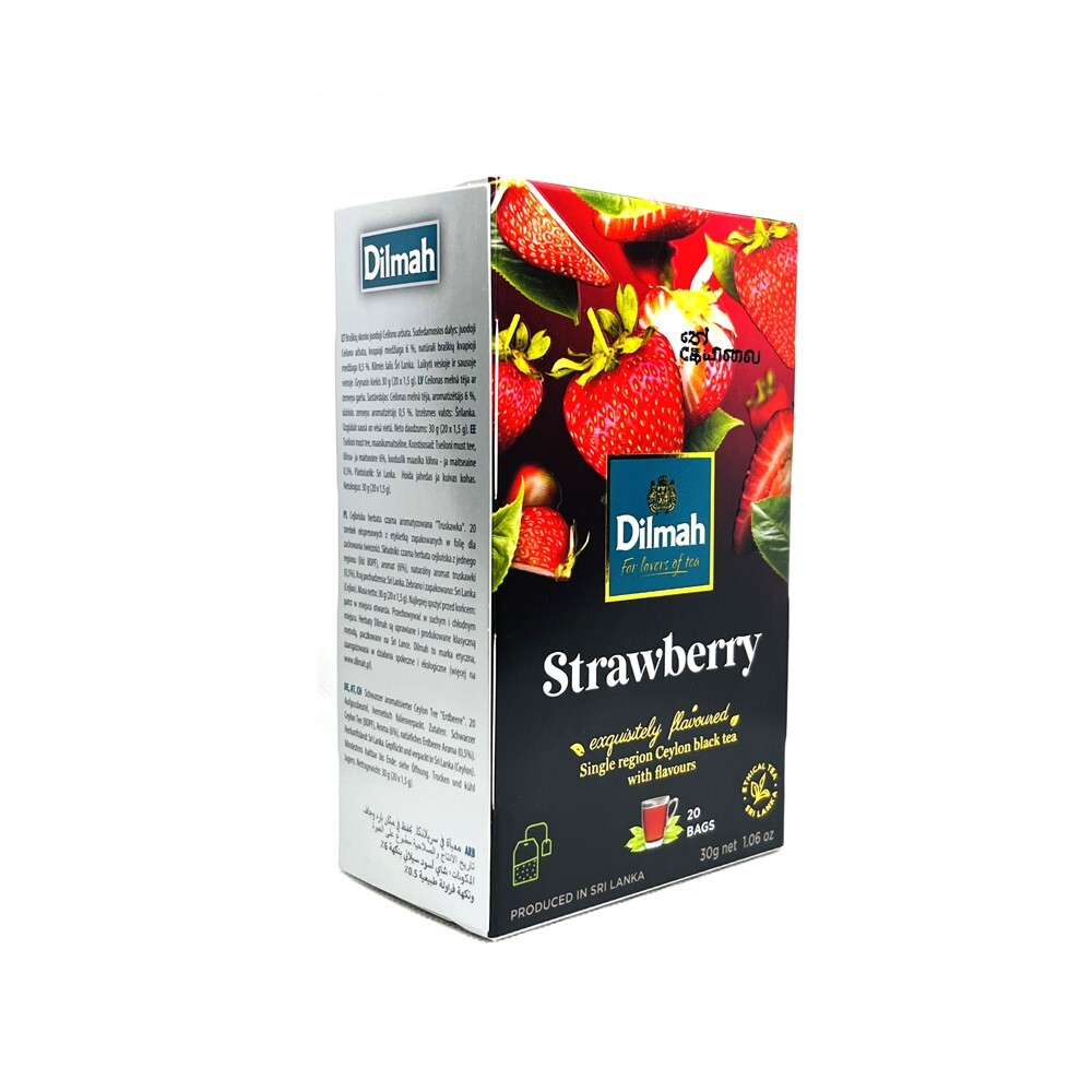 Dilmah - Fun Flavored Tea - Strawberry - Ceylon Tea - 20 Tea Bags gallery