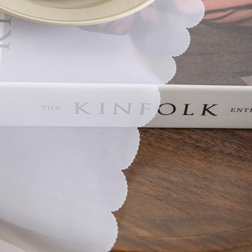 White Sheer Kitchen Curtains 36 inch 30"W x 36"L (Pack of 2) White-voile gallery