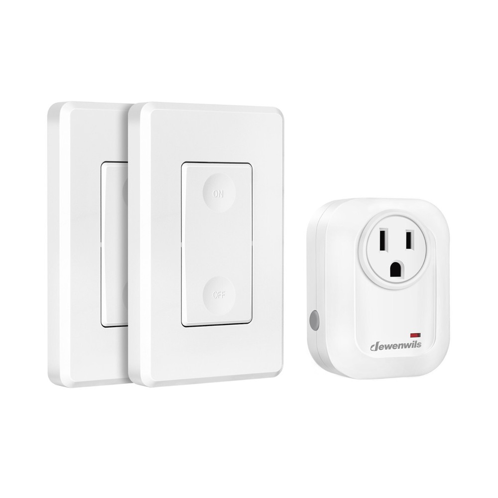 DEWENWILS Wireless Remote Wall Switch and Outlet, No Wiring Plug in On Off Power