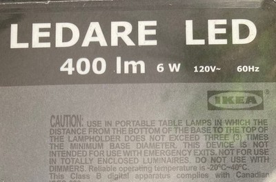 Ledare 4 Lot E12 6W LED Candle Bulb 400 Lm 2700K 202.540.91 LED1216C6 21633 New gallery