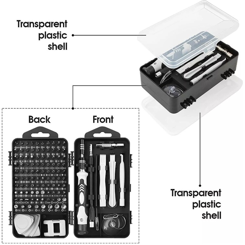 115 in 1 Precision Screwdriver Set Acssart Magnetic Bit Computer Repair Tool Kit gallery