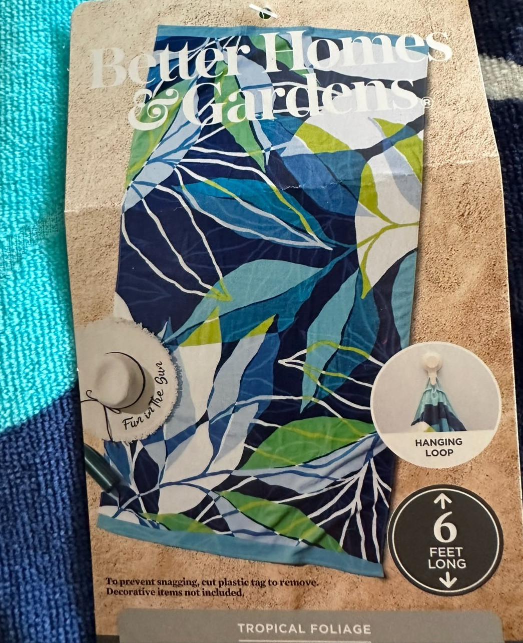 Better Homes & Gardens Beach Towel OS Tropical Foliage 38" x 72" gallery