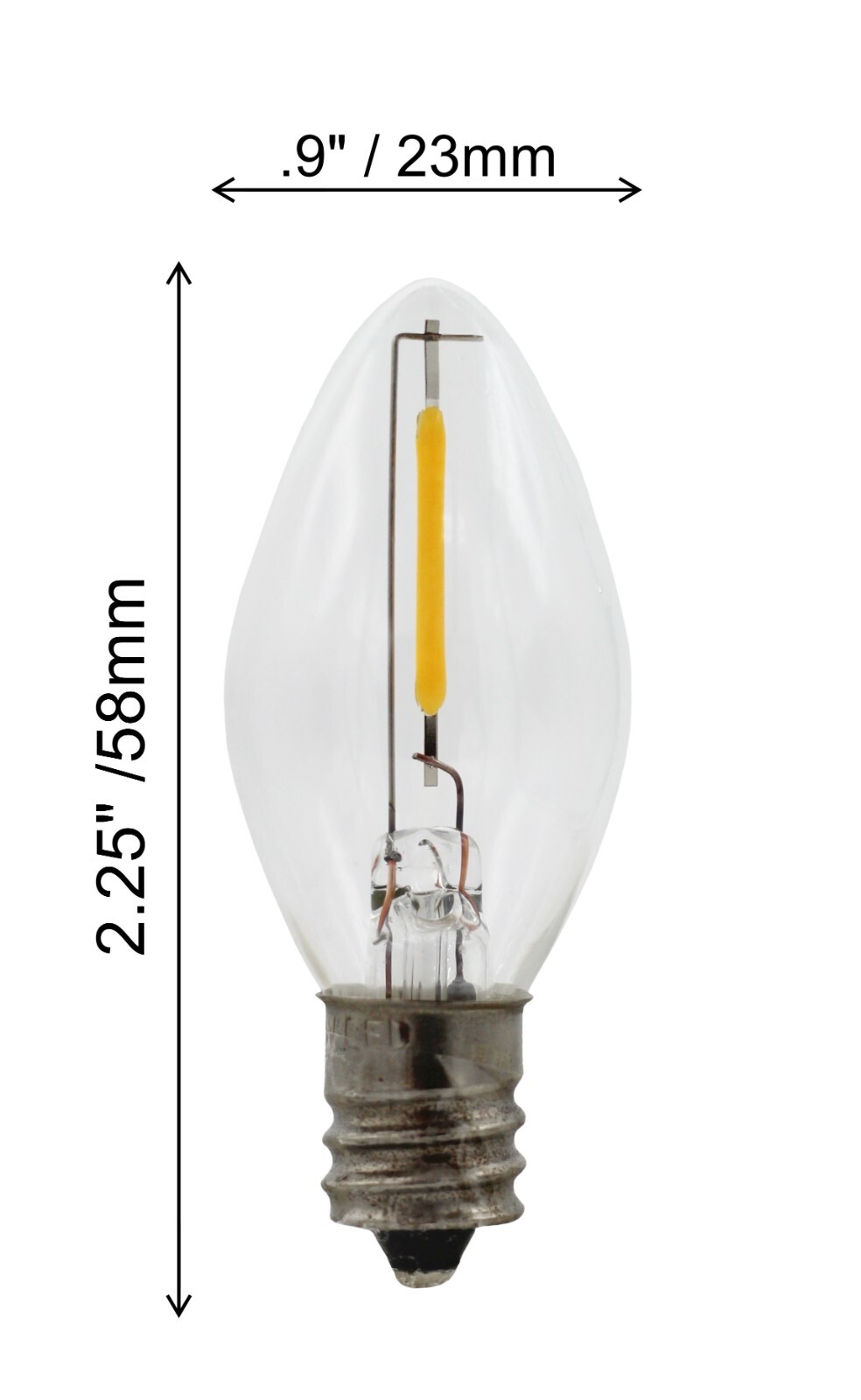 6 LED Replacement Light Bulbs for Night Lights C7 Base, 0.7w, 120v gallery