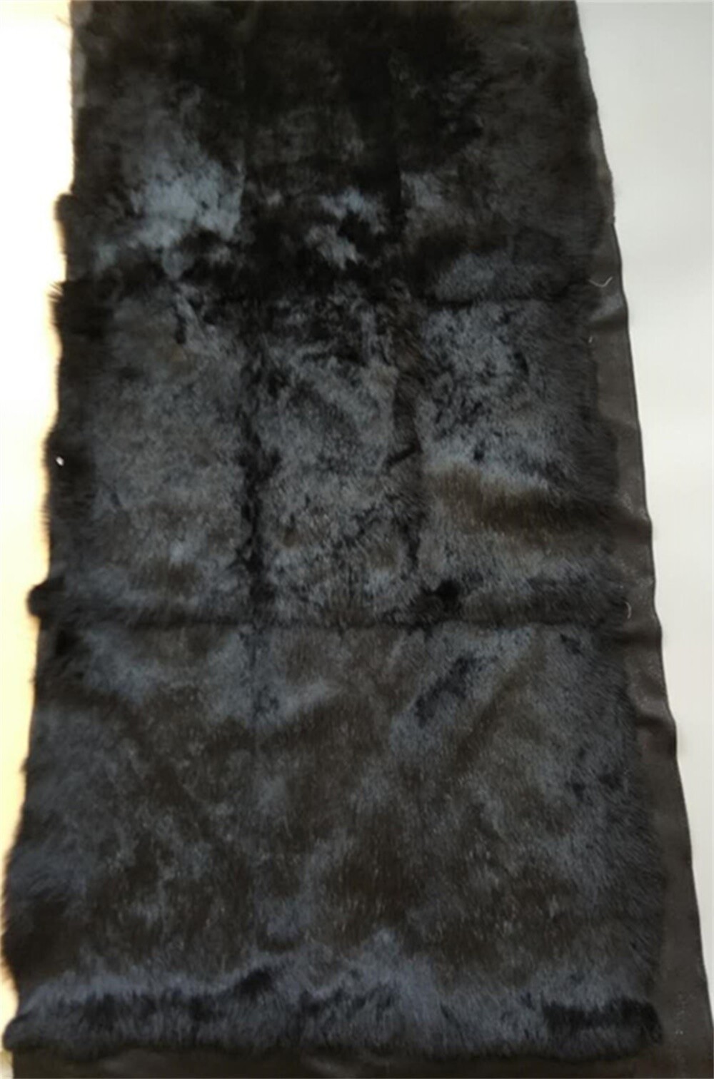Real Rabbit FUR Throw Blanket Whole Fur Skin Fur Rug Leather Pelt 1.8'x3.3' gallery