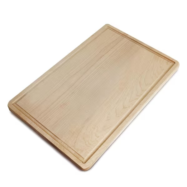 Maple Cutting Board Wood Reversible Juice Groove American Hardwood Durable 18x12 gallery