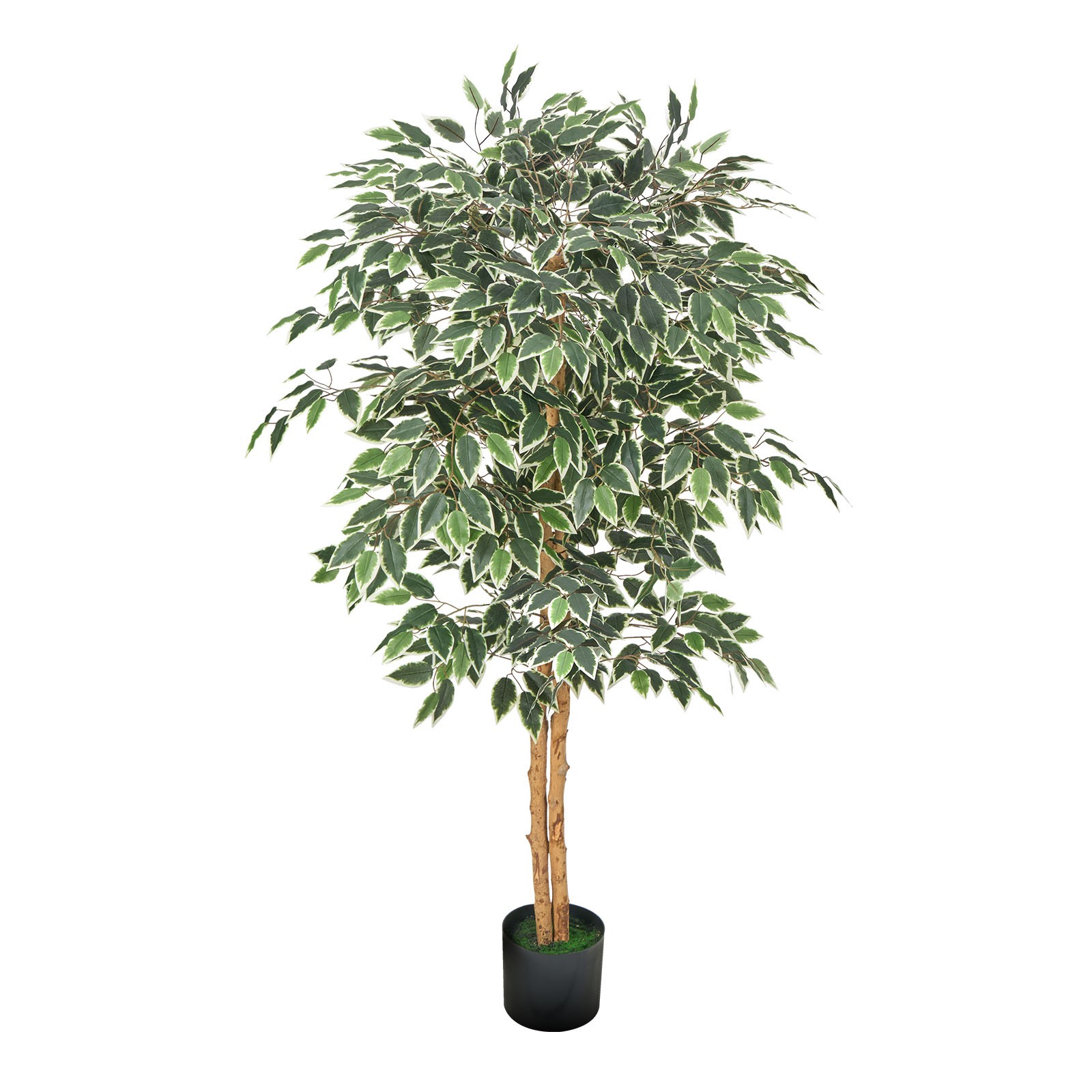 Uimoso 5FT Artificial Ficus Tree Tall Faux Plant with Black Pot for Indoor Decor gallery