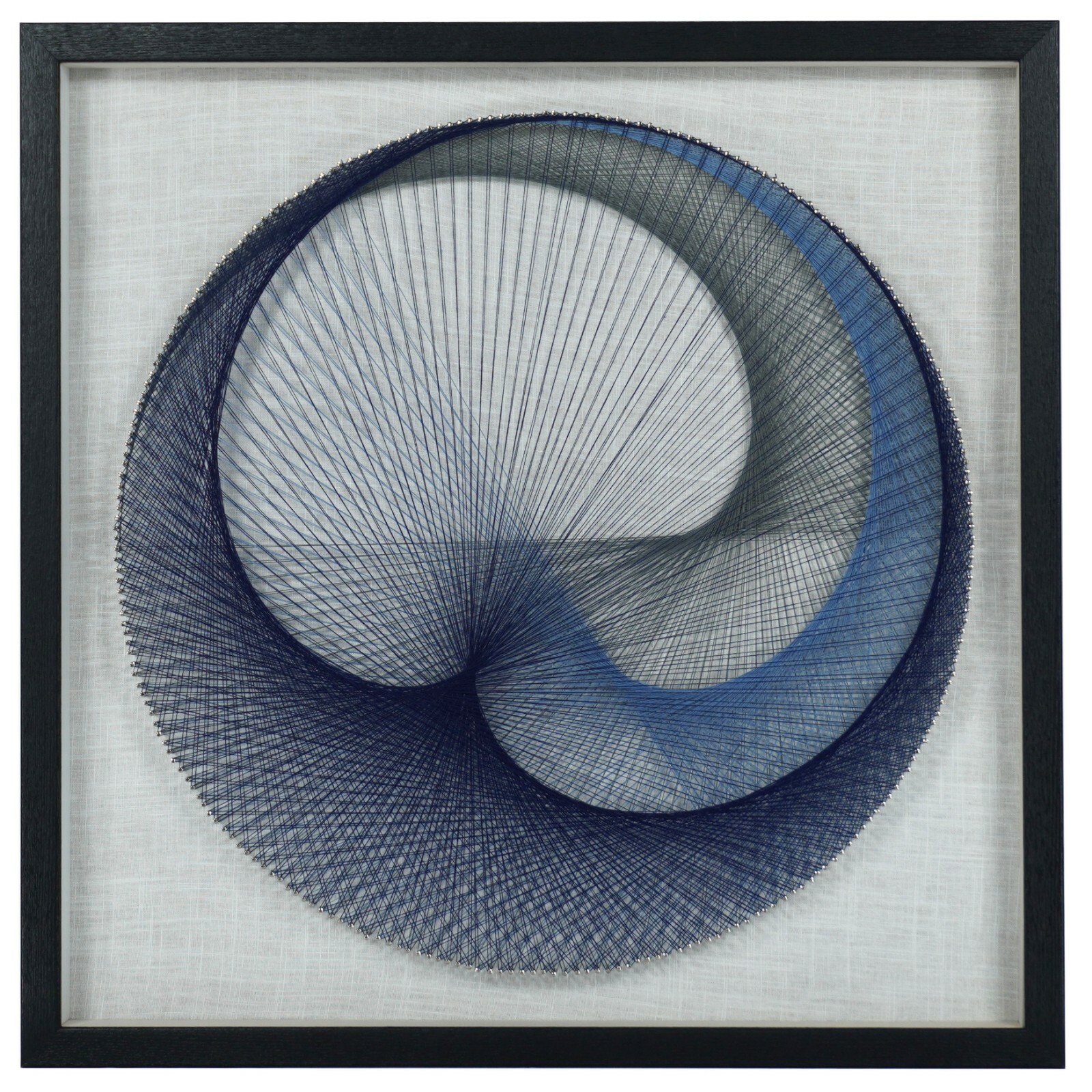 Abstract Blue String Art Shadow Box Wall Décor gallery