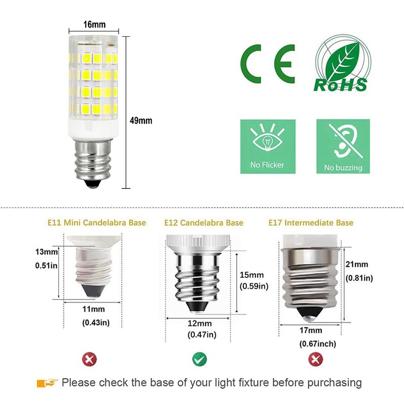 7W E12 LED Corn Bulbs Light 6000K Candelabra Ceiling Fan Daylight Ceramics Lamp gallery