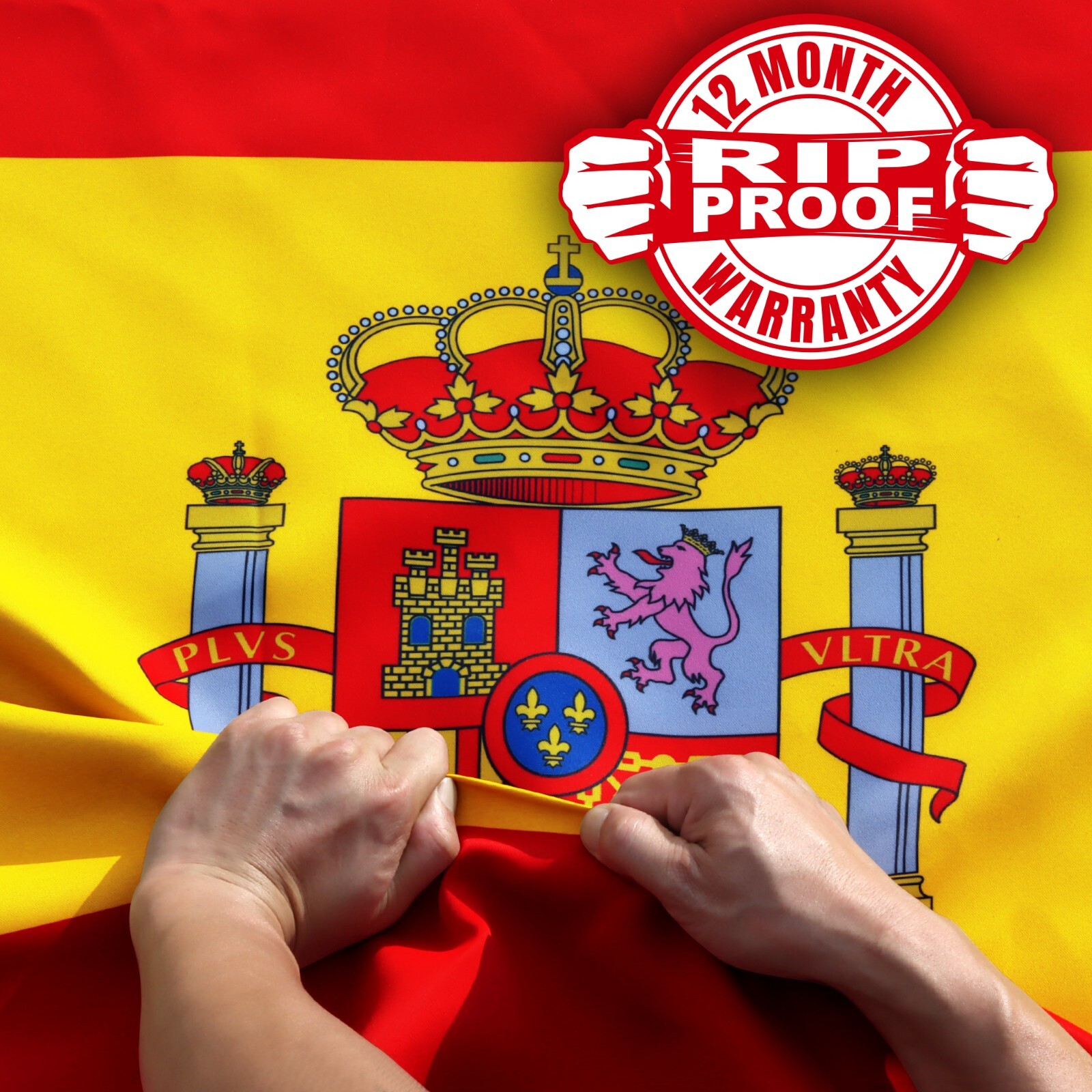 Anley Rip-Proof Double Sided 3-Ply Spain Flag 3x5 Ft Spainish National Flag gallery
