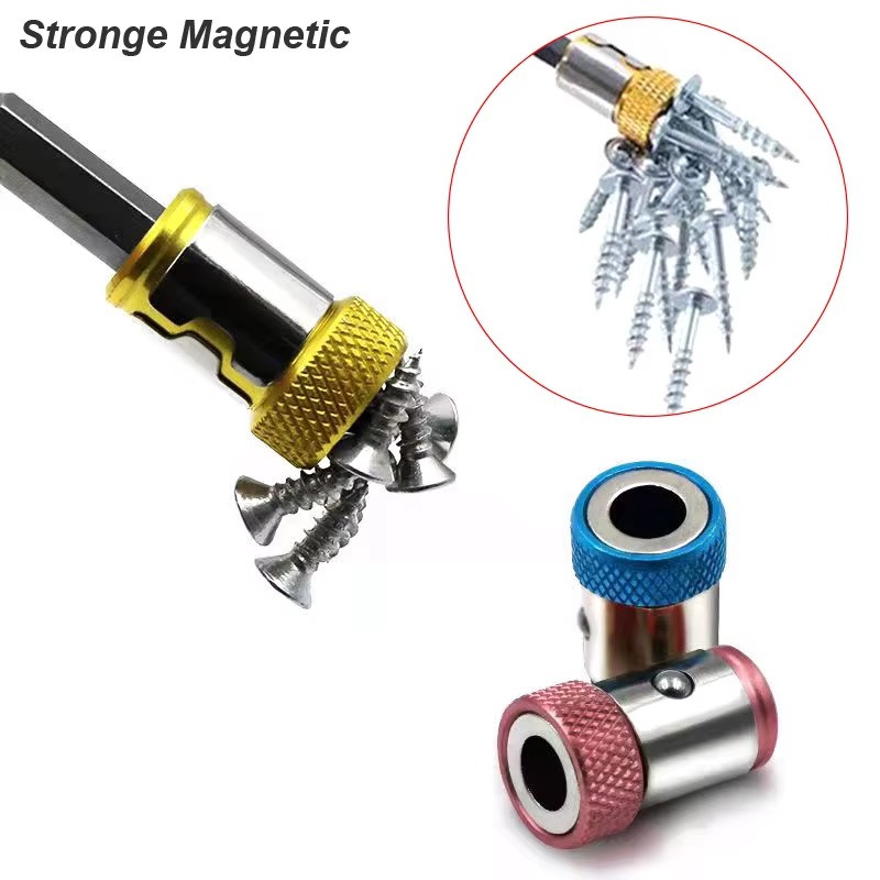 6 x Screwdriver Head Magnetic Ring Pivoting Bit Tip Screw Holder Magnetizer gallery