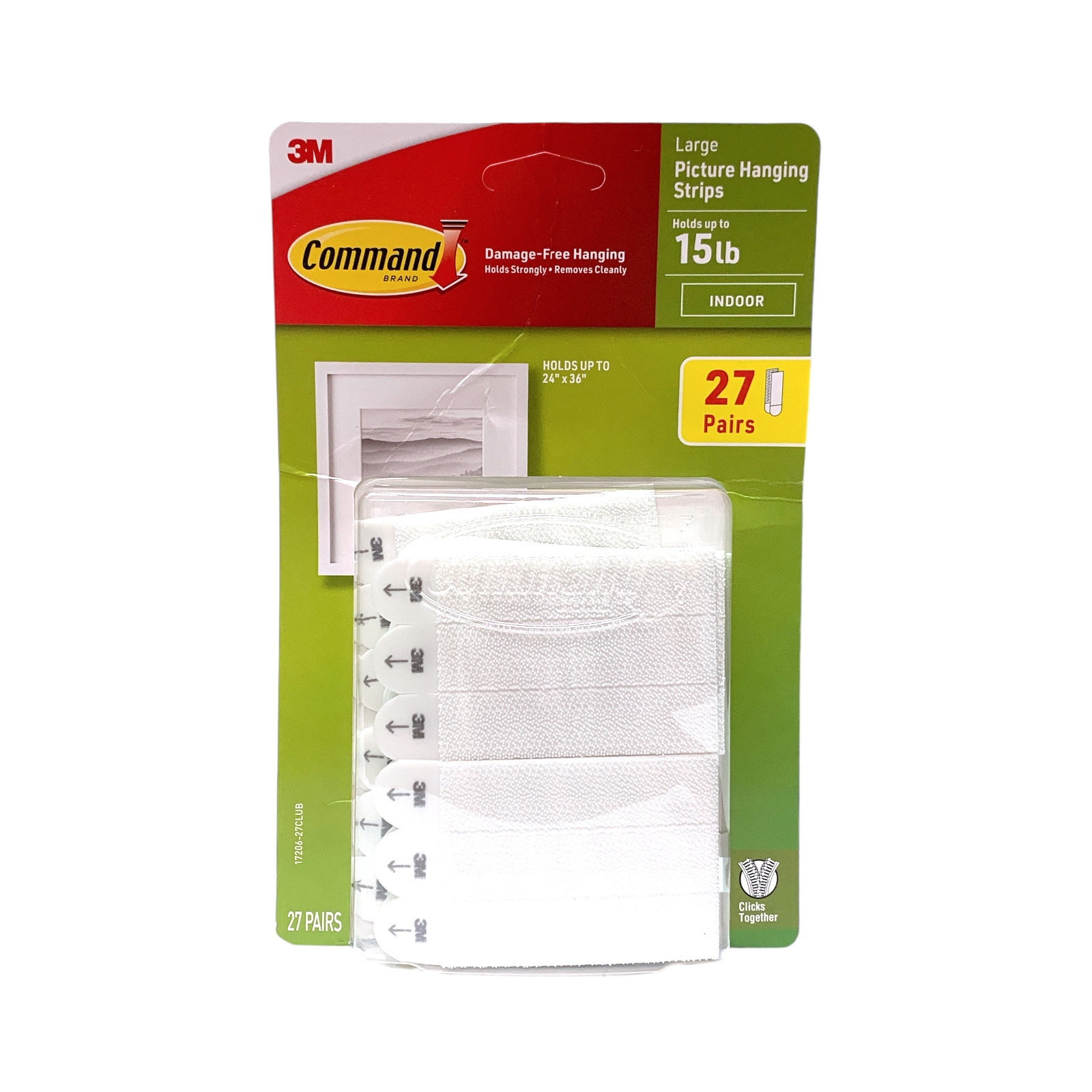 3M Command Damage-Free Hanging Strips, Large Picture Hanging Strips, 15lbs, 27ct gallery