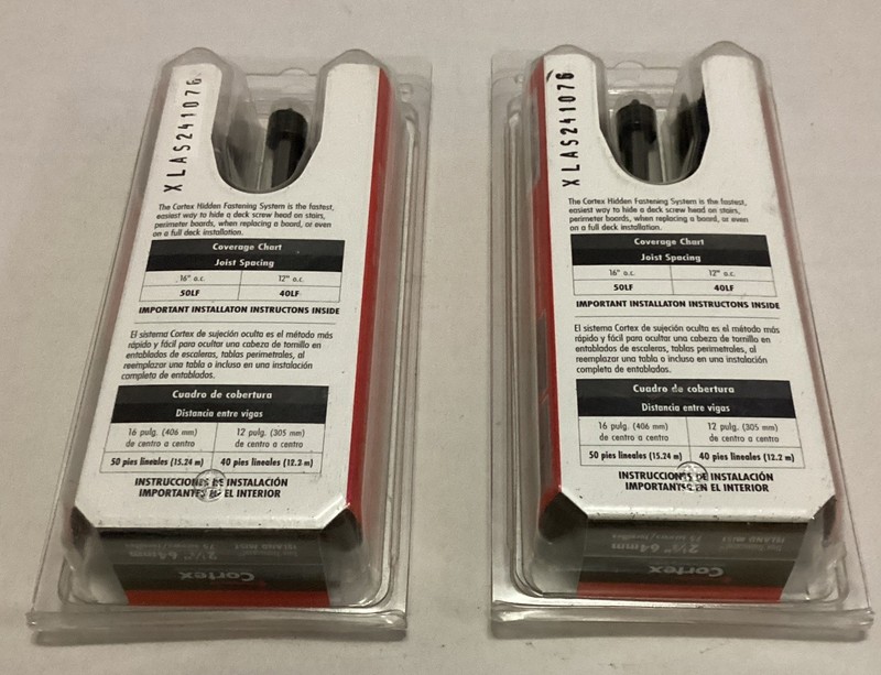 Two (2) Boxes Fastenmaster Cortex Fastening System Trex Screw & Plug Island Mist gallery