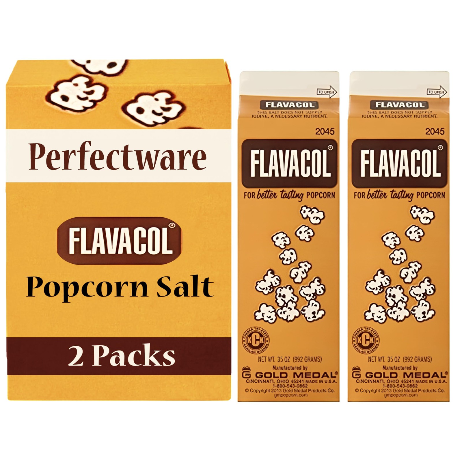 PerfectwarePWFlavacol2CT Flavacol Popcorn 35 Ounce (Pack of 2), gallery