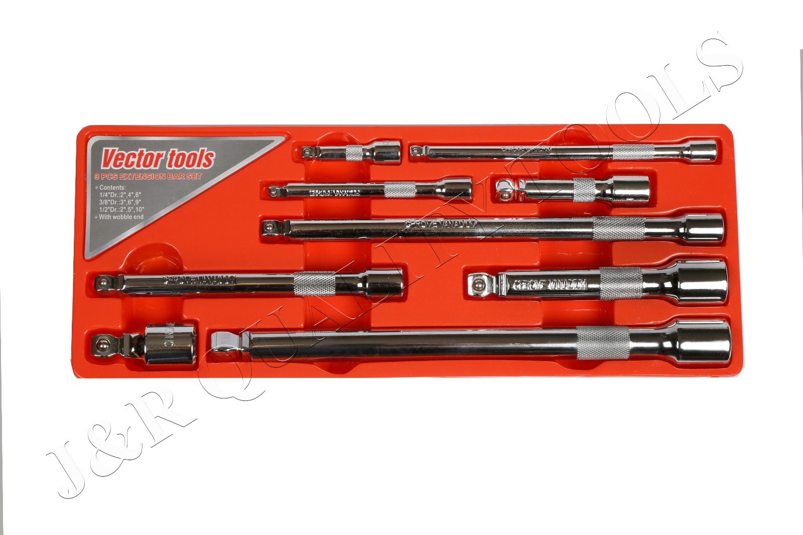 VCT 9PC Wobble Extension Bar Set | Cr-V 1/4",3/8",1/2" Drive gallery