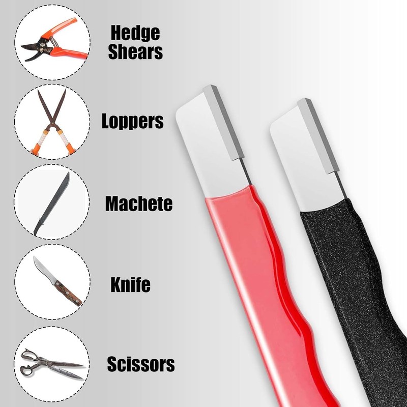 Black/red Garden Tool Sharpener QuickGardening Scissors Sharpener for Lawn Mower gallery