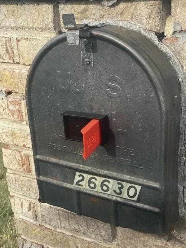 Brick Mailbox Flag - Red All Weather Plastic Flag Kit for Brick or Stone Fron... gallery
