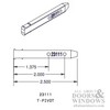 T-Head Pivot Bar Zinc Die Cast 2-1/2" 2-Hole 5/8" Spacing Stamped 23111 gallery