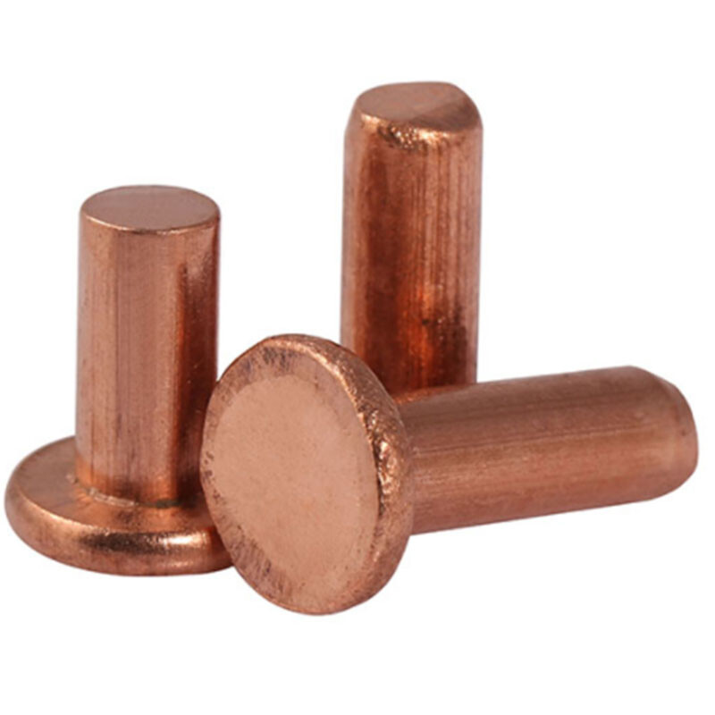 M5 5mm Countersunk Flat Head Solid Copper Rivet Nut Insert nuts gallery